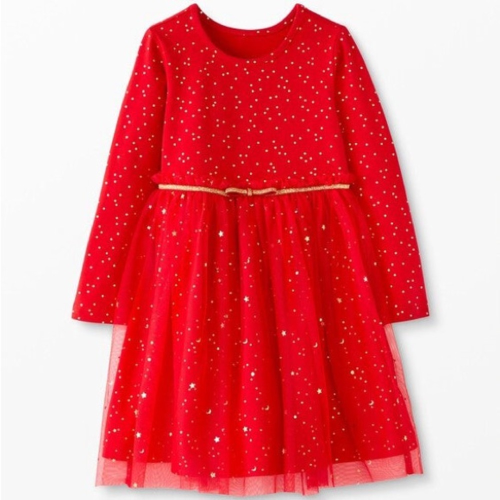 Hanna Andersson Shimmer Star Dress In Soft Tulle